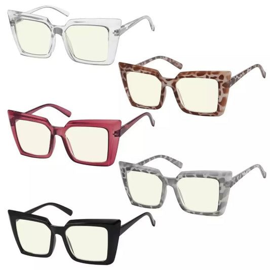 Blue Light Spectacles 5 Pack Oversized Reading Glasses UV2141eyekeeper.com