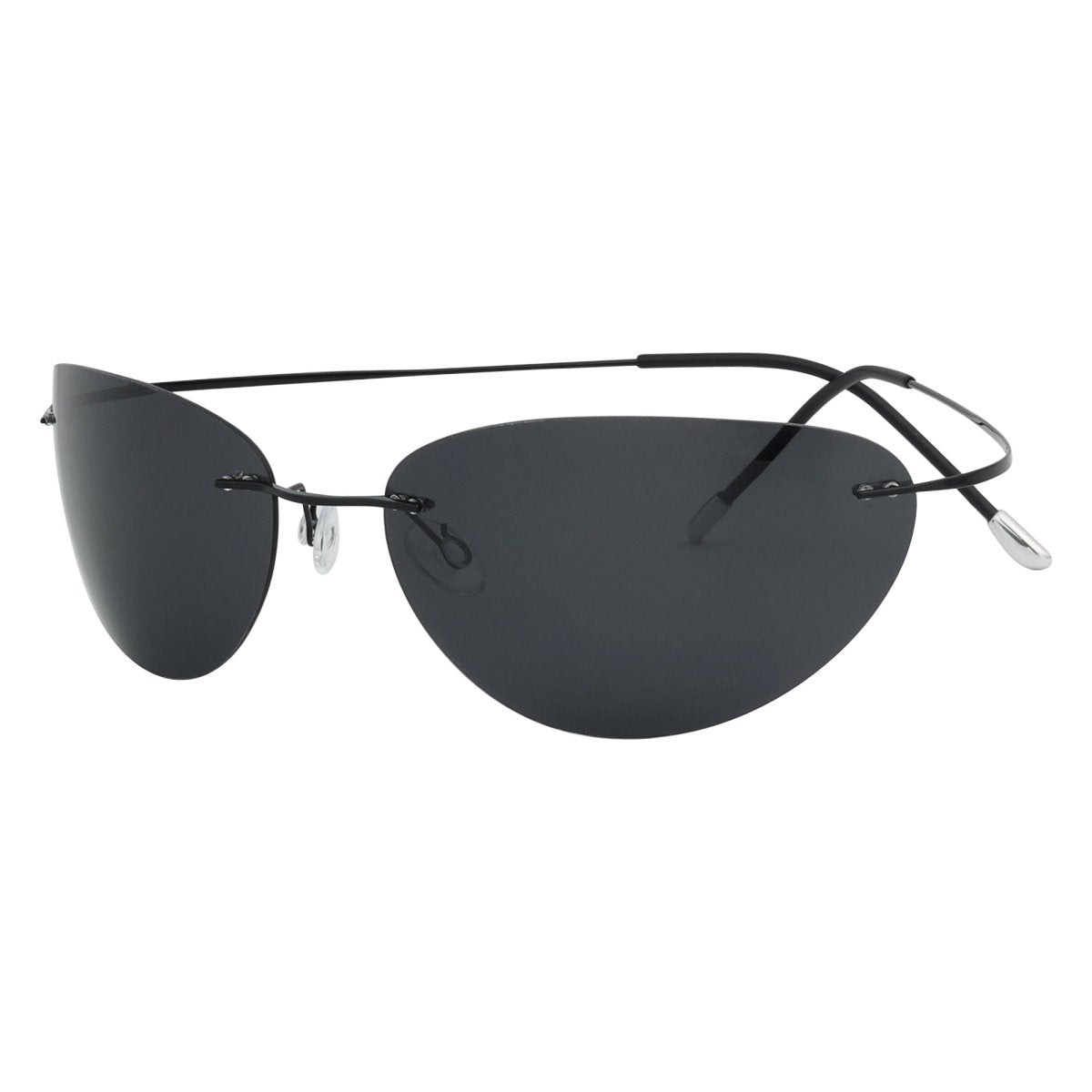 Cat - eye Rimless Titanium Frame Polarized Sunglasses S1506eyekeeper.com