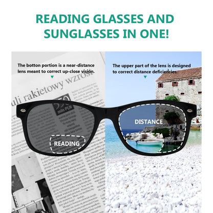 Classic Bifocal Reading Sunglasses Sunshine Rectangle Readers SBR093eyekeeper.com