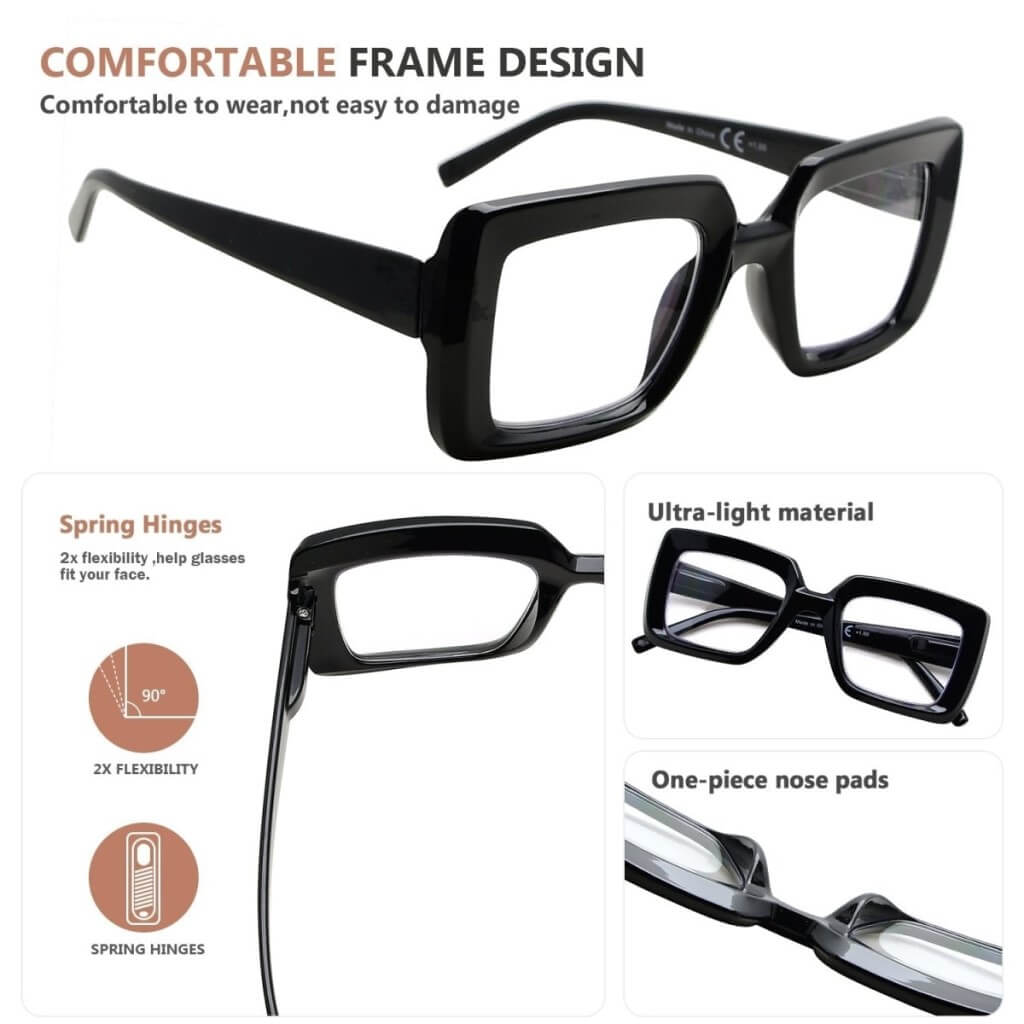 Fashionable Rectangle Reading Glasses Stylish Readers R2101eyekeeper.com