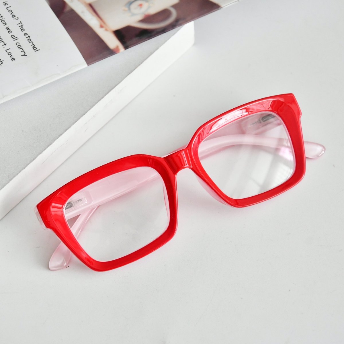 Fashionable Thicker Frame Reading Glasses Square Design R9106 - Aeyekeeper.com