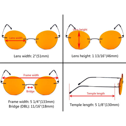 Lunettes de lecture sans cadre en titane bloquant la lumière bleue DSWK9910