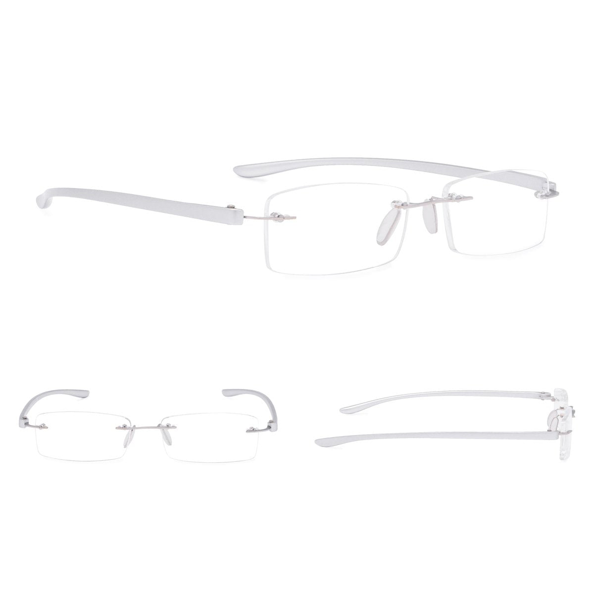 Lunettes de lecture stylisées sans monture Petites lentilles R14001-A