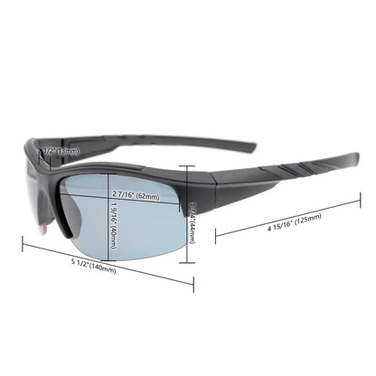 Lunettes de soleil polarisées en polycarbonate TR90 Sport à demi-cercle TH6226