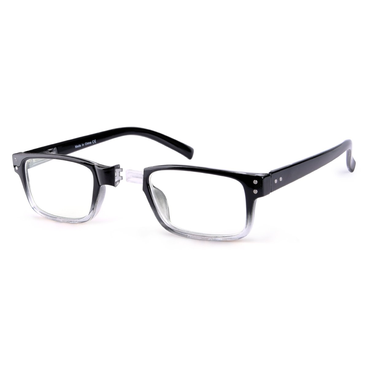 (Must Buy Both Eye) Reading Glasses with Different Strength for Each Eye PR032 Black Cleareyekeeper.com