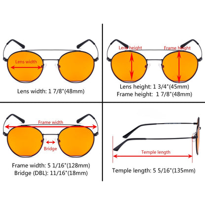 Orange Classic Blue Light Blocking Eyeglasses LX19029 - BB98eyekeeper.com