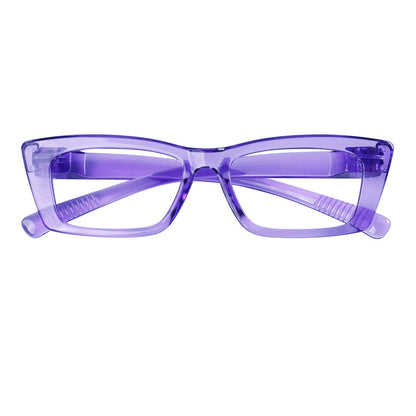 Cat-eye 30% Blue Light Blocking Metalless Screwless Eyeglasses R2501-B15