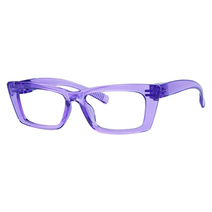 Cat-eye 30% Blue Light Blocking Metalless Screwless Eyeglasses R2501-B15