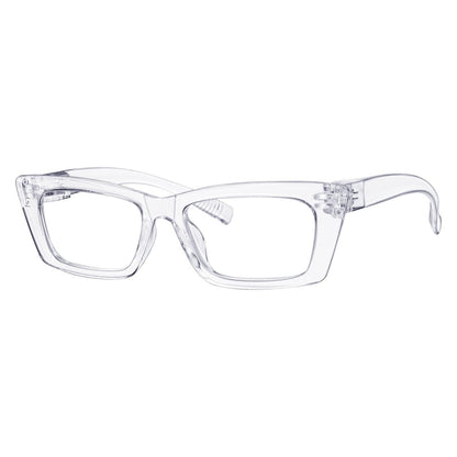 Cat-eye 30% Blue Light Blocking Metalless Screwless Eyeglasses R2501-B15