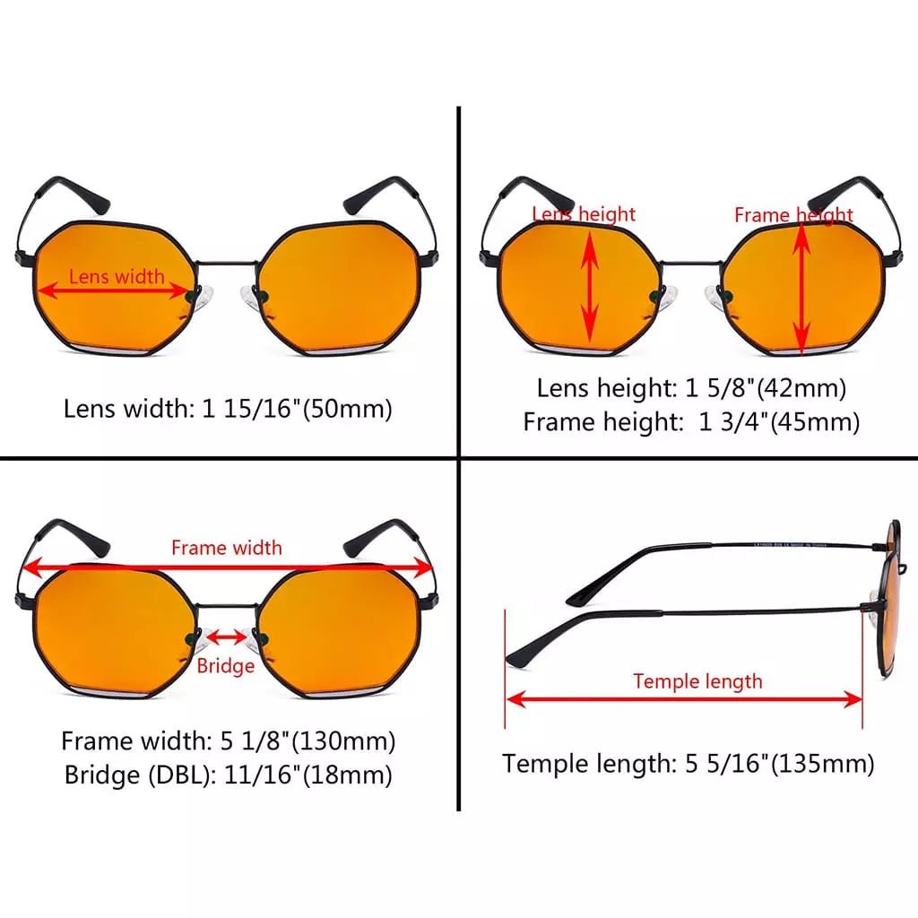 Polygon Design Blue Light Blocking Eyeglasses LX19026 - BB98eyekeeper.com