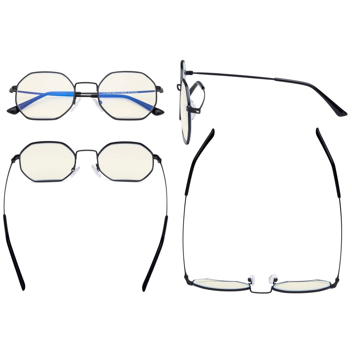 Lunettes de vue à filtre de lumière bleue Polygon Design LX19026-BB40