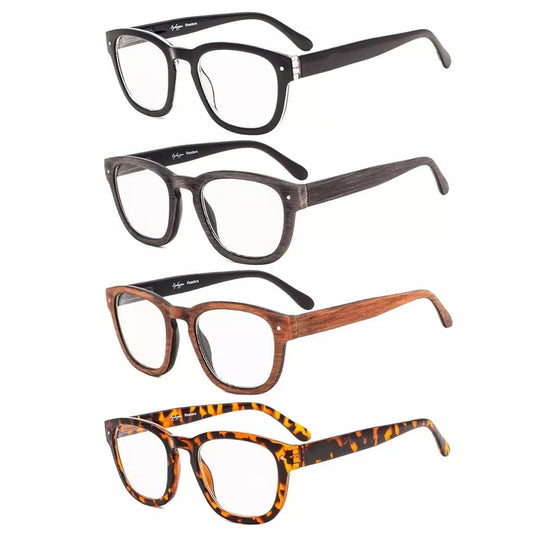 READING GLASSES 4 Pack Professor Vintage Readers 3 - R089eyekeeper.com