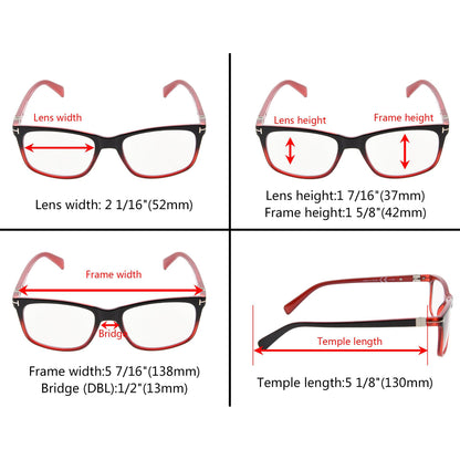 Rectangle Classic Transition Photochromic Reading Glasses BSR150