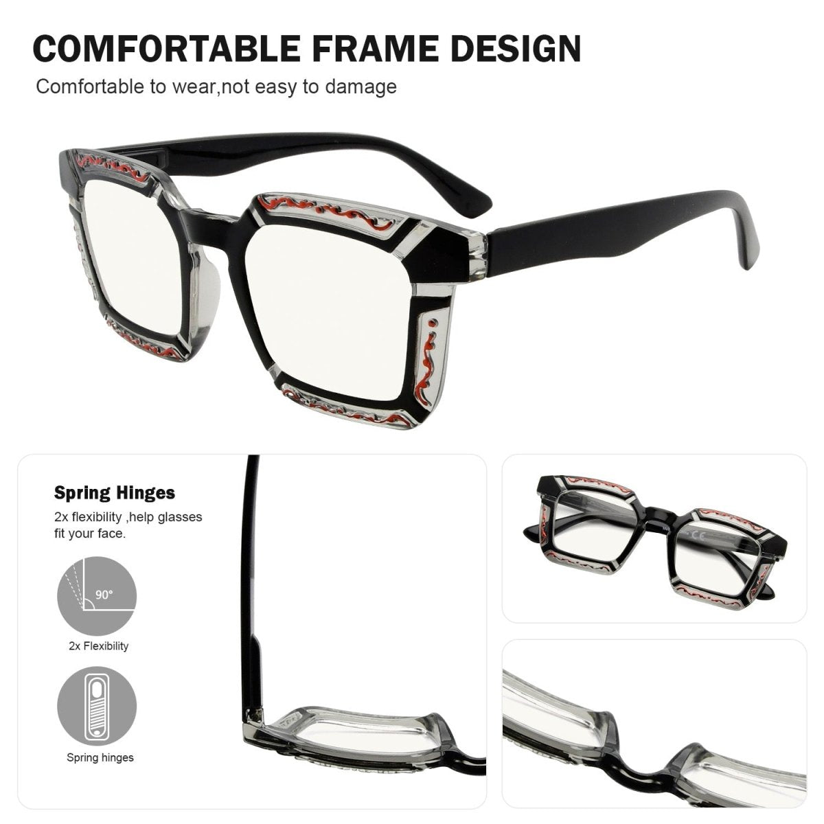 4 Pack Floral Pattern Design Multifocus Readers Women M2106eyekeeper.com