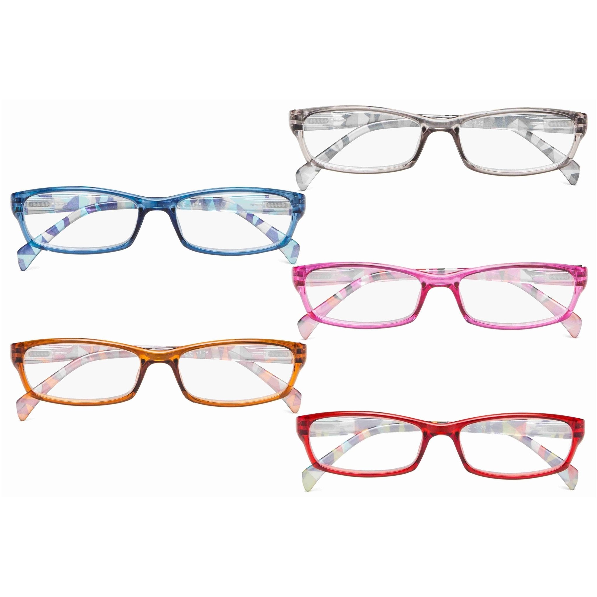 5 Pack Stylish Reading Glasses Chic Readers Women eyekeeper