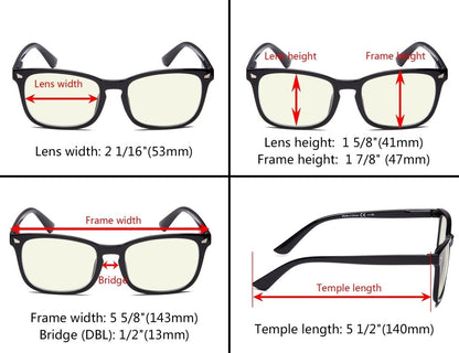 5 Pack Stylish Blue Light Blocking Readers Women TMCGT1801eyekeeper.com