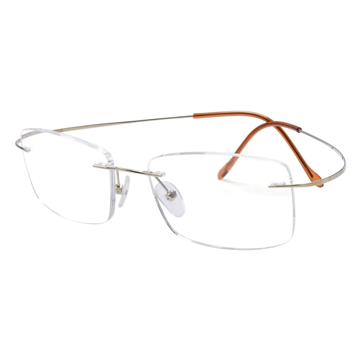 Rimless Reading Glasses Rectangle Readers Stylish R1509eyekeeper.com